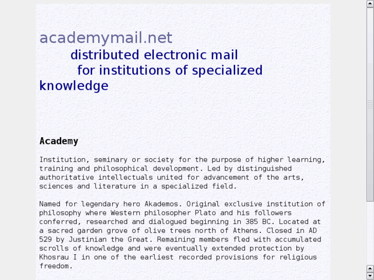 www.academymail.net