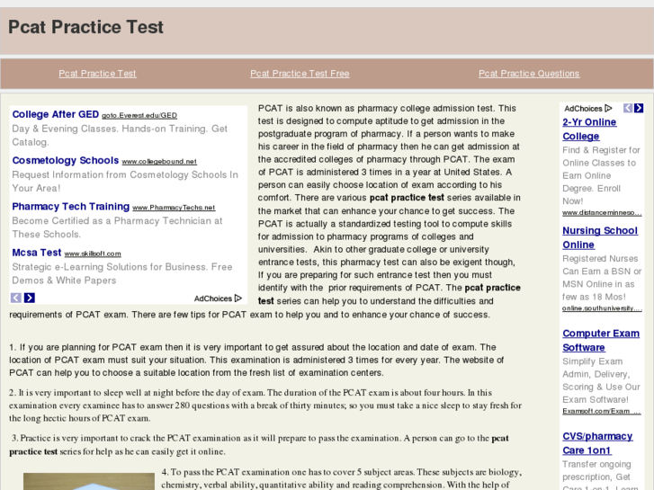 www.pcatpracticetest.com