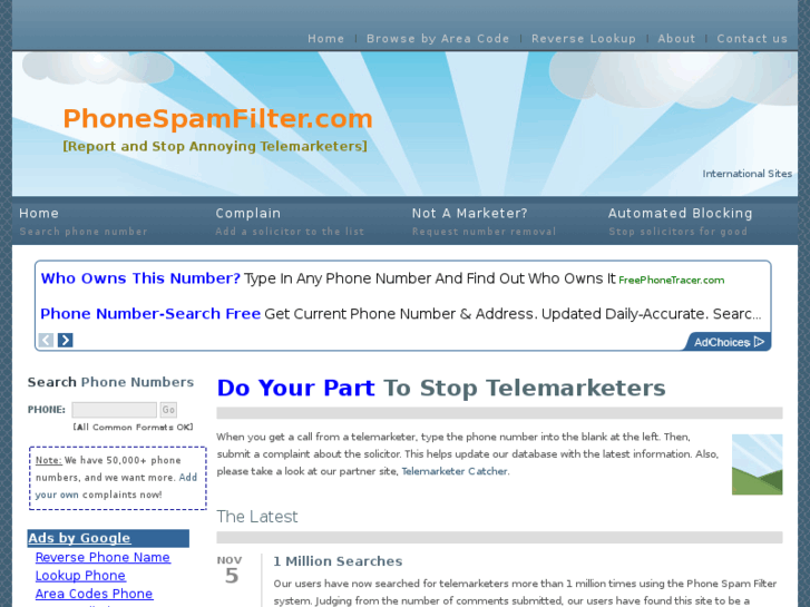 www.phonespamfilter.com