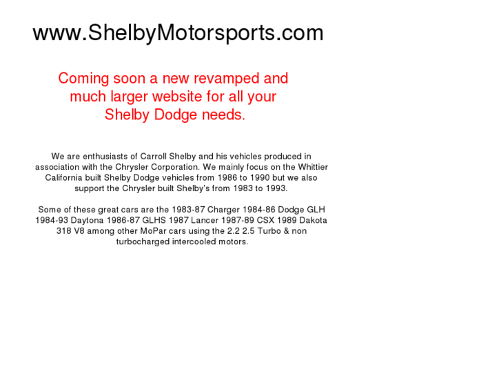 www.shelbymotorsports.com