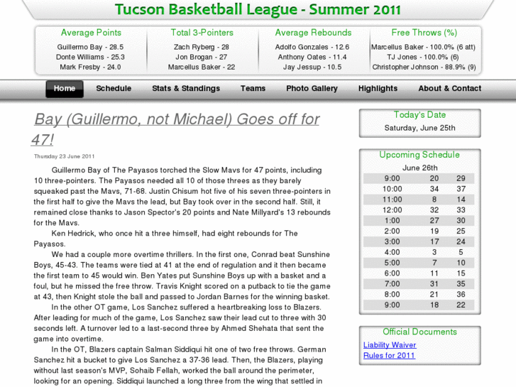 www.tucsonbasketballleague.com