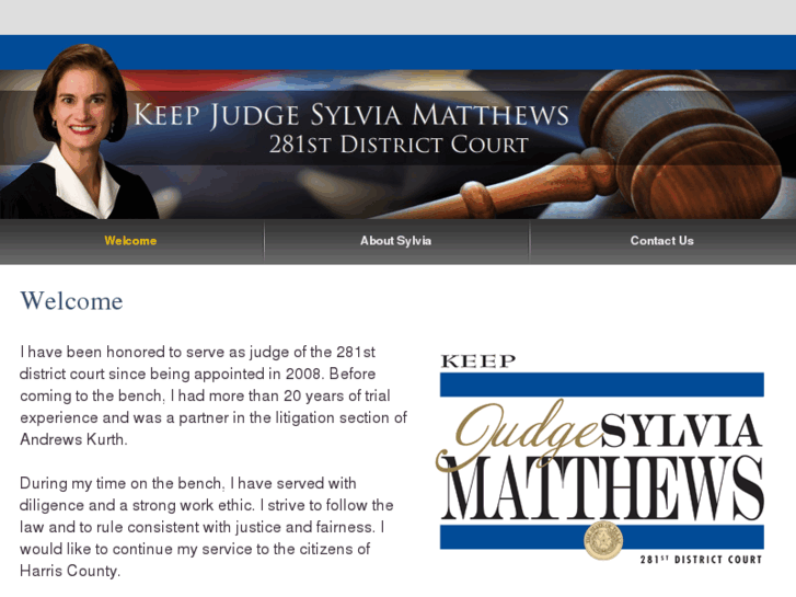 www.votejudgesylviamatthews.com