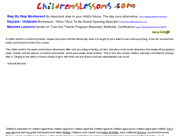 www.childrenslessons.com