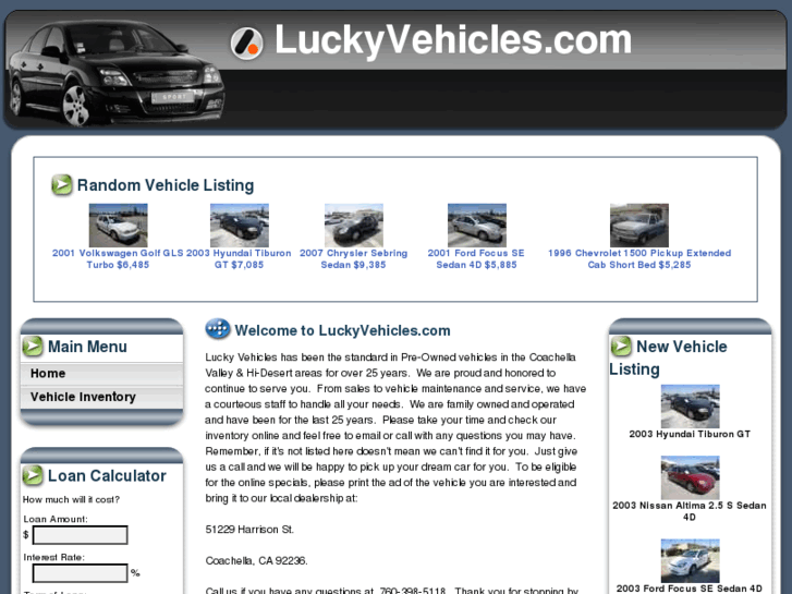 www.luckyvehicles.com