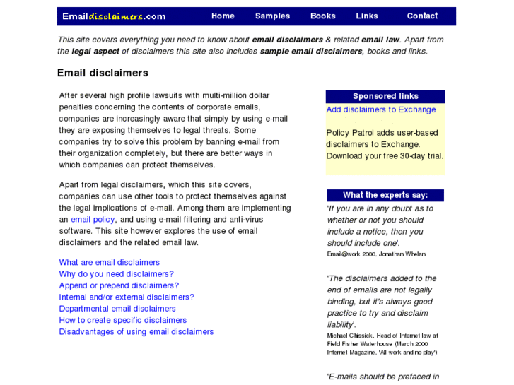 www.emaildisclaimers.com