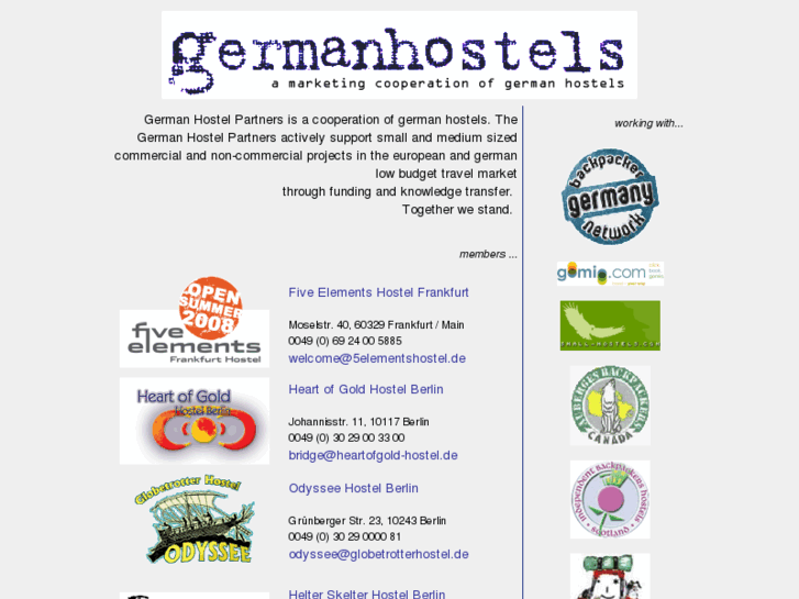 www.germanhostels.net