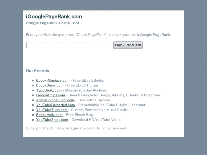 www.igooglepagerank.com