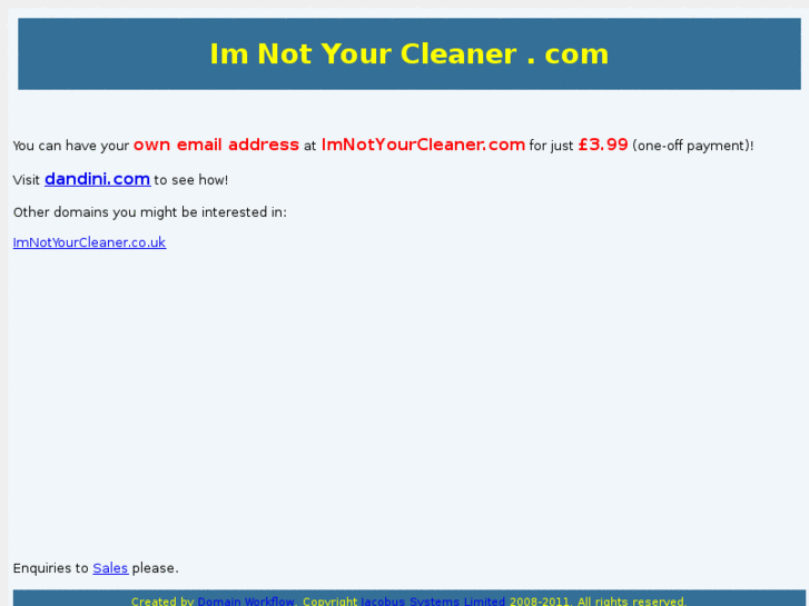 www.imnotyourcleaner.com