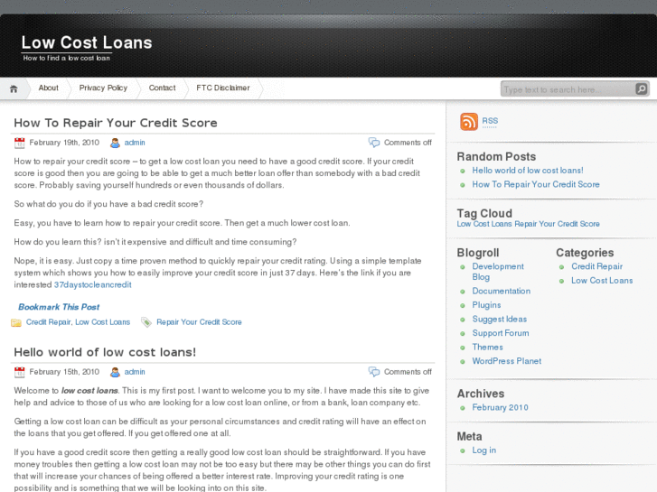 www.lowcostloans.info