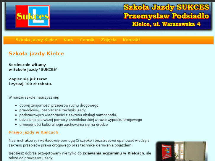 www.szkolajazdysukces.pl