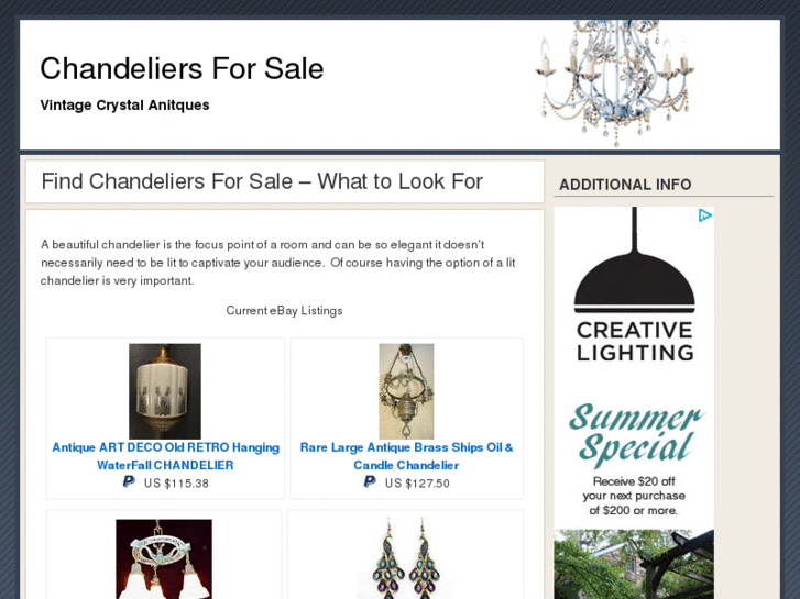 www.chandeliersforsale.net