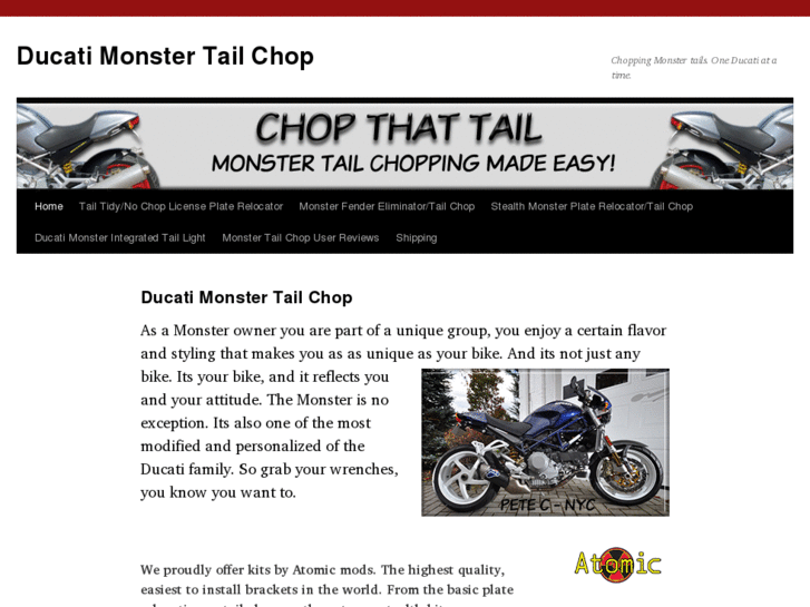 www.ducatimonstertailchop.com