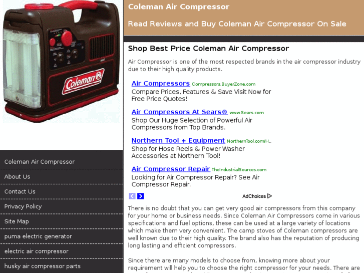 www.colemanaircompressor.com