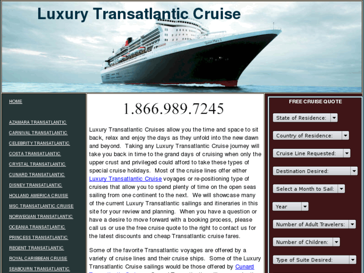 www.luxurytransatlanticcruise.com