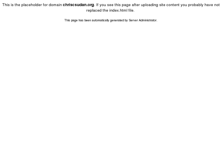 www.chriscsudan.org