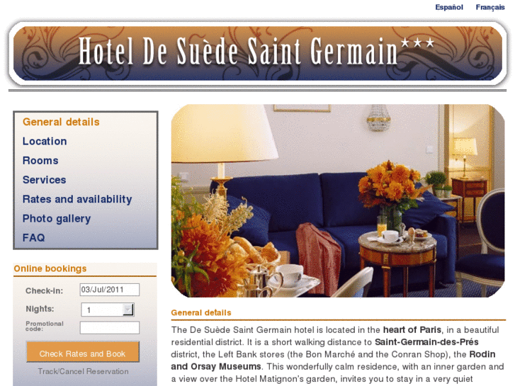 www.hoteldesuedeparis.com