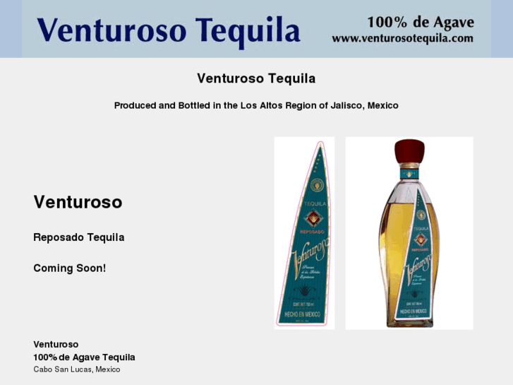 www.venturosotequila.com