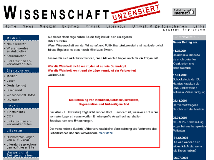 www.wissenschaft-unzensiert.de