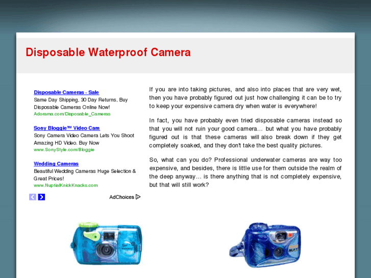 www.disposablewaterproofcamera.com