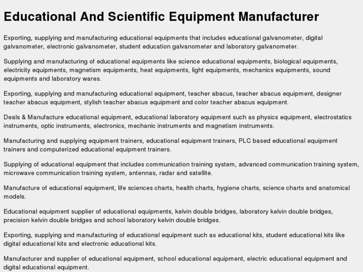 www.educationalequipmentsmanufacturers.com