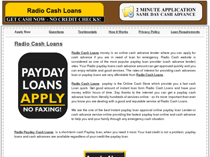 www.radiocashloans.com