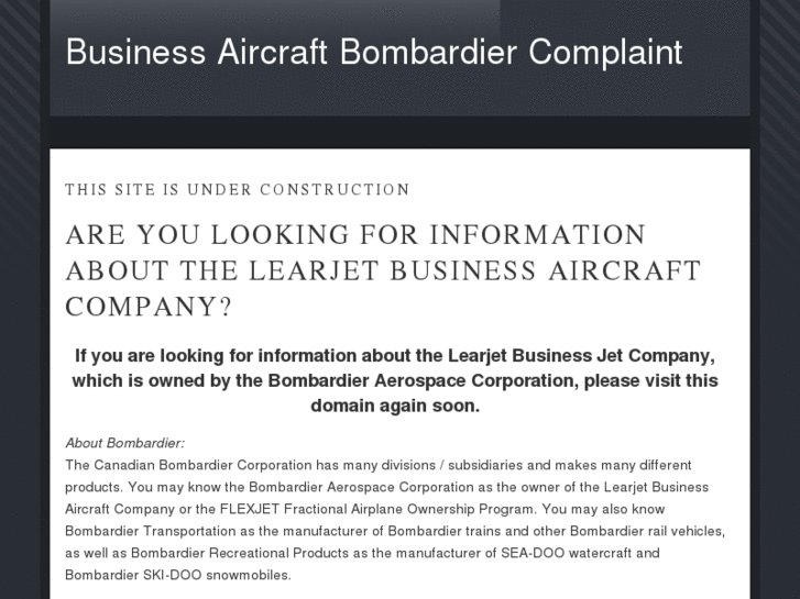 www.business-aircraft-bombardier-complaint.com