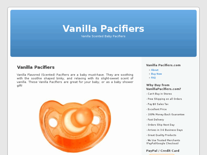 www.vanillapacifiers.com