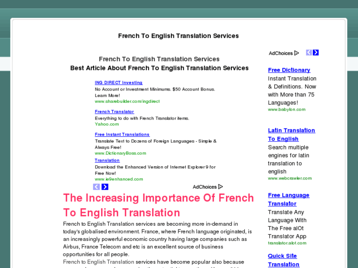 www.frenchtoenglishtranslationservices.net