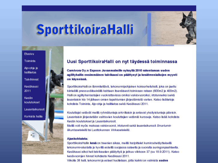 www.sporttikoirahalli.info