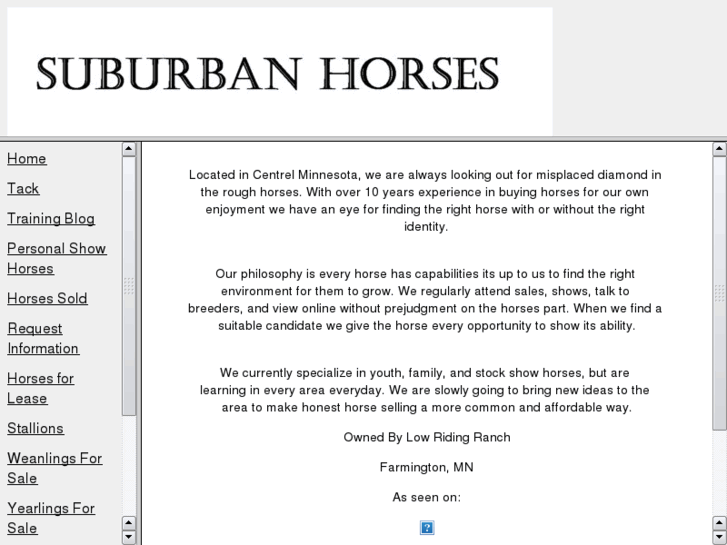 www.suburbanhorses.com