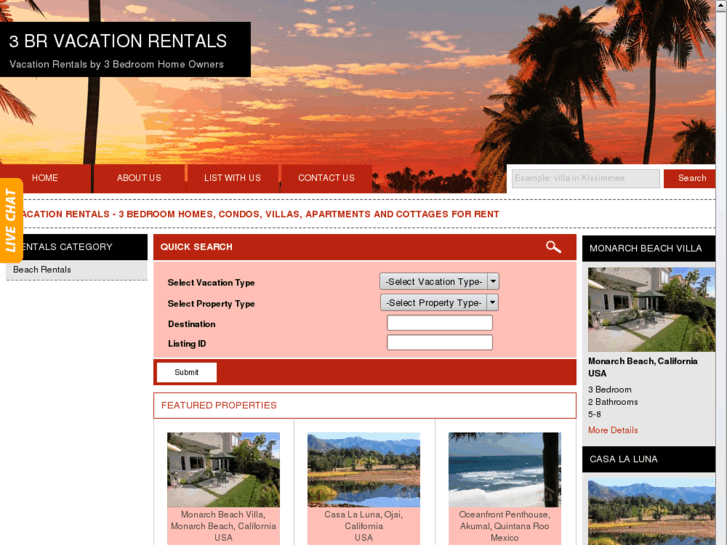 www.3brvacationrentals.com