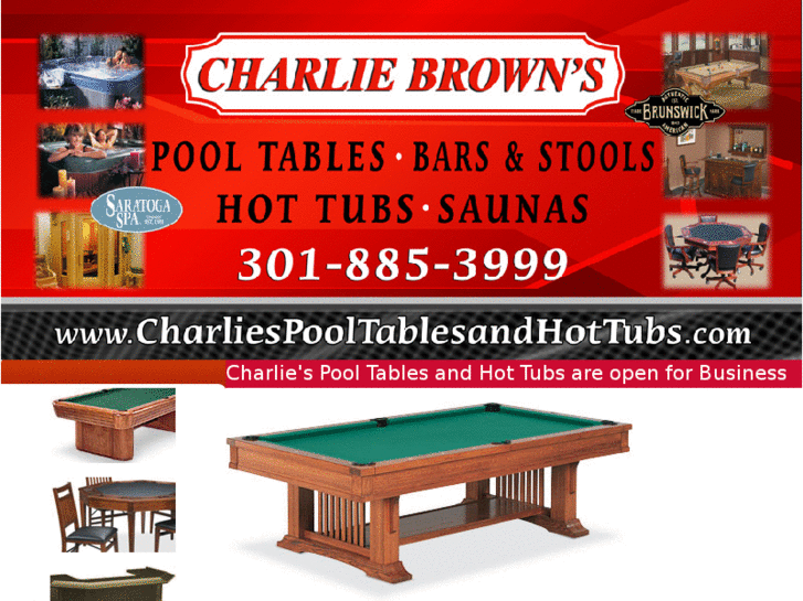 www.charliespooltablesandhottubs.com