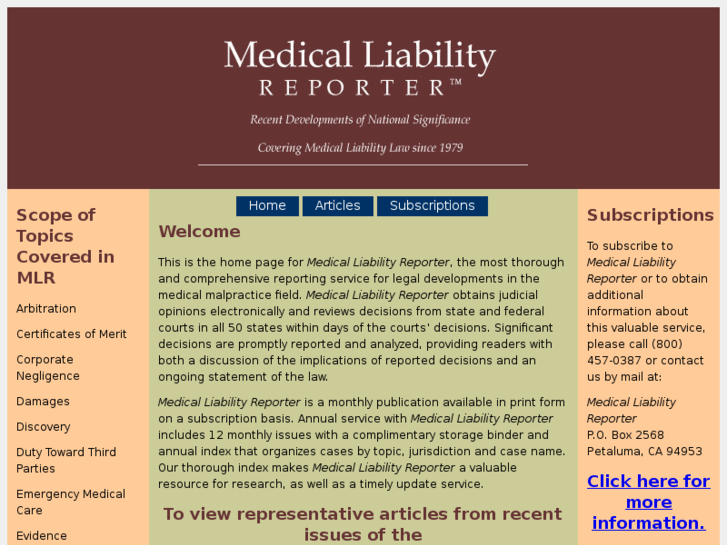 www.medical-liability-reporter.com