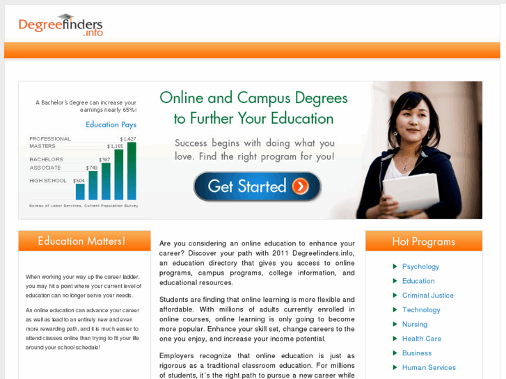 www.degreefinders.info