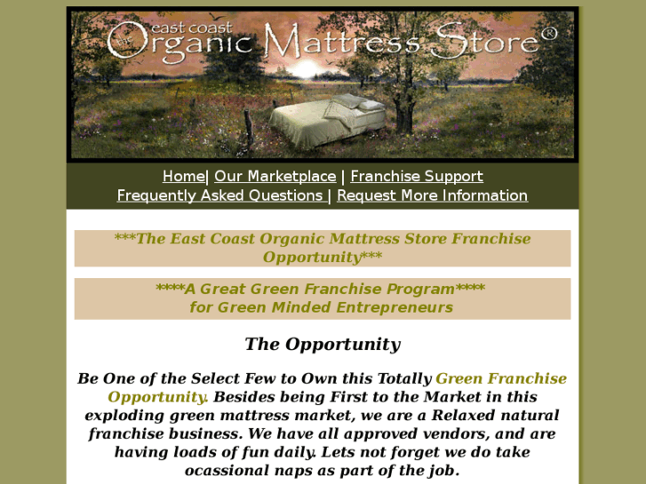 www.franchisetheeastcoastorganicmattressstore.com