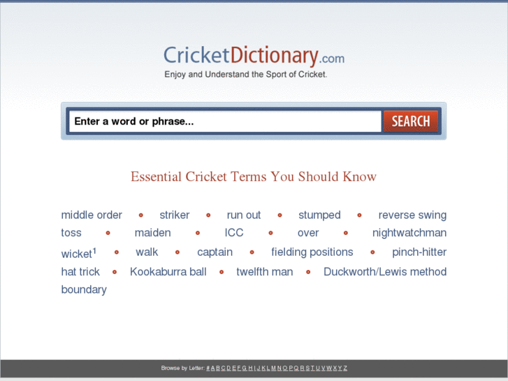 www.cricketdictionary.com