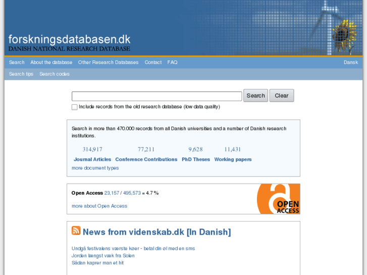 www.forskningsdatabasen.dk