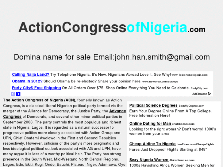 www.actioncongressofnigeria.com