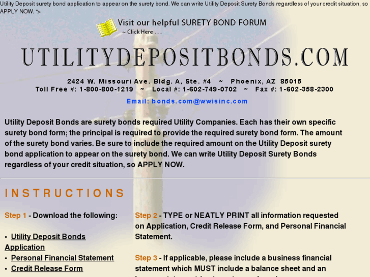 www.utilitydepositbonds.com