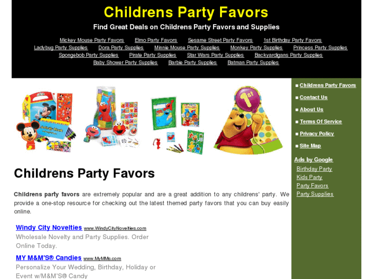 www.childrenspartyfavors.org