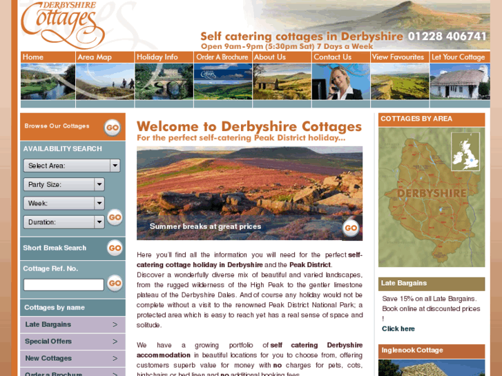 www.derbyshire-cottages.info