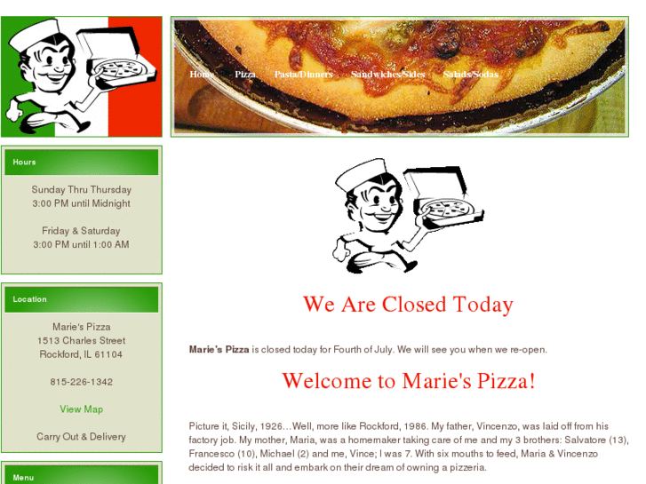 www.mariespizza.net