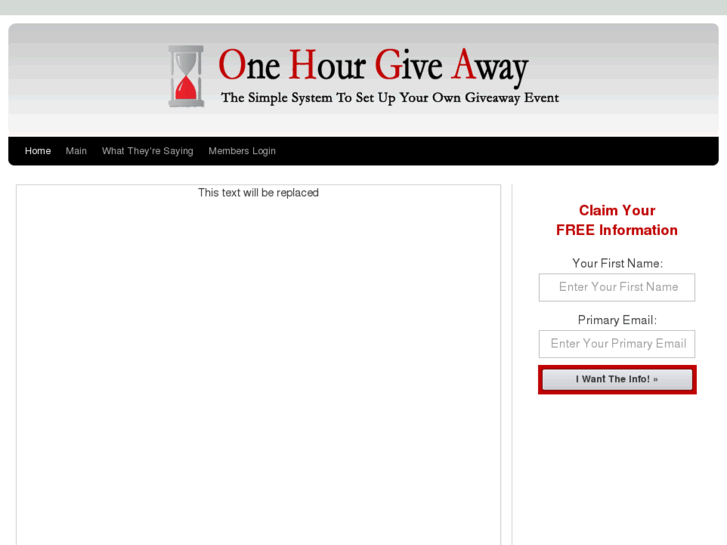 www.onehourgiveaway.com