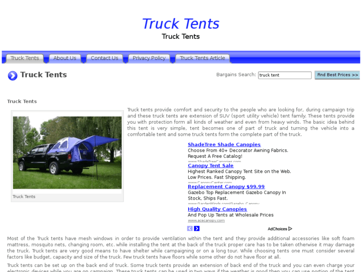 www.trucktents.org