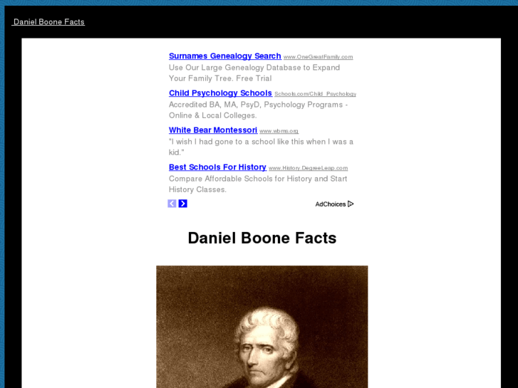 www.danielboonefacts.com