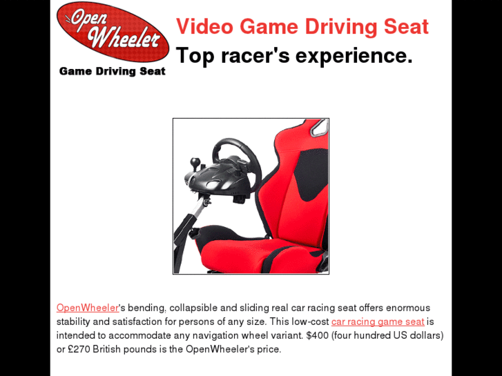 www.videogamedrivingseat.com