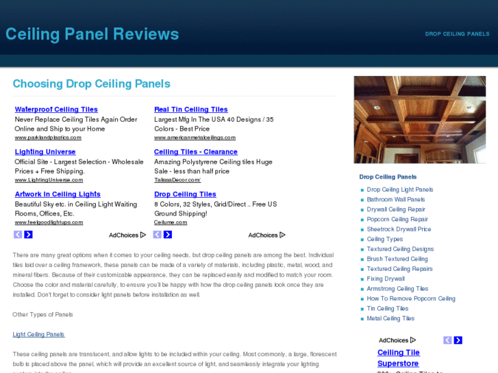 www.ceiling-panel-reviews.com