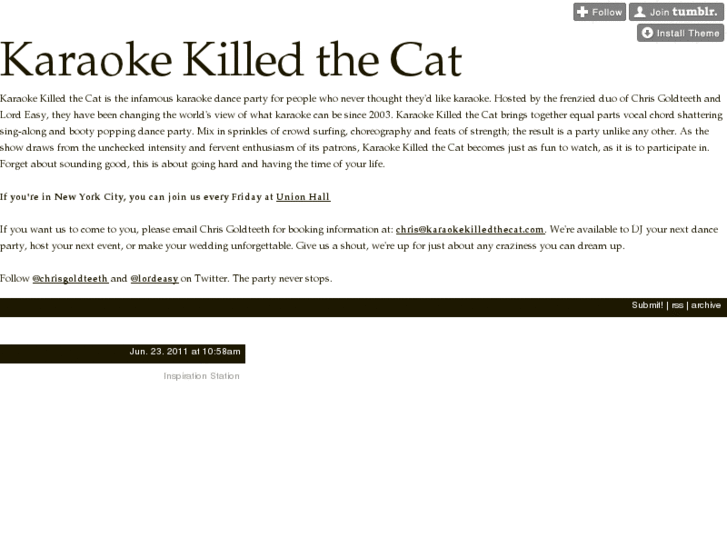 www.karaokekilledthecat.com