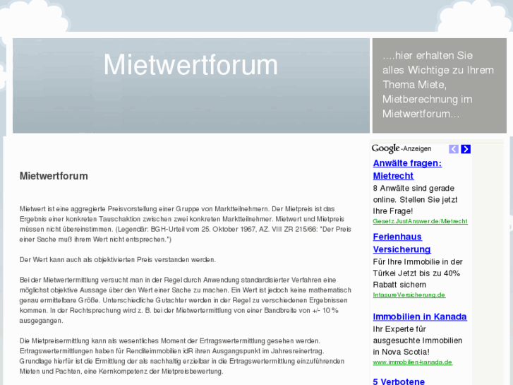 www.mietwertforum.de