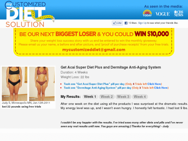 www.mycustomizeddietsolution.com